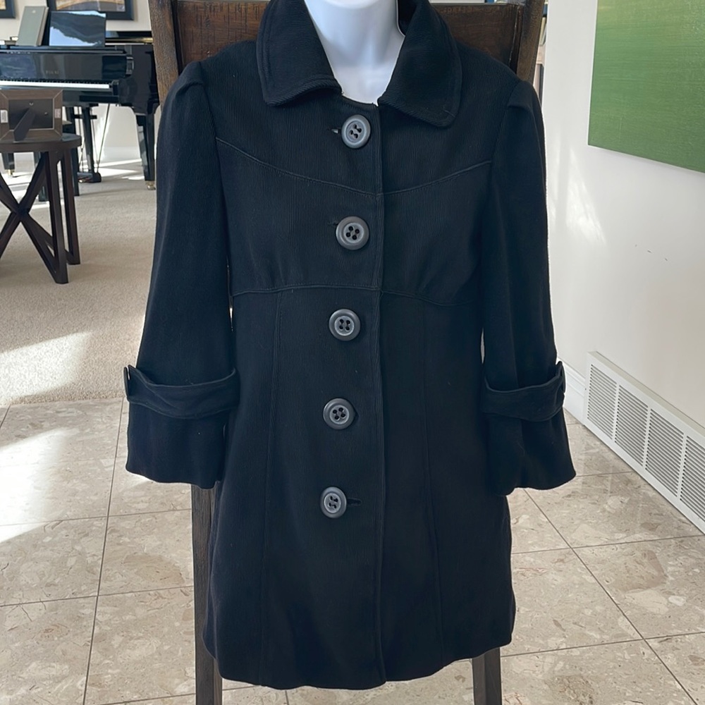 Black button up coat